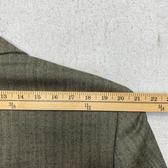 Lauren Ralph Lauren Blazer Mens 42L Olive Wool Herringbone Jacket - Picture 11 of 13